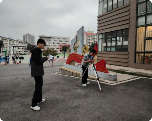 积极准备测量比赛，莘莘学子全力冲刺